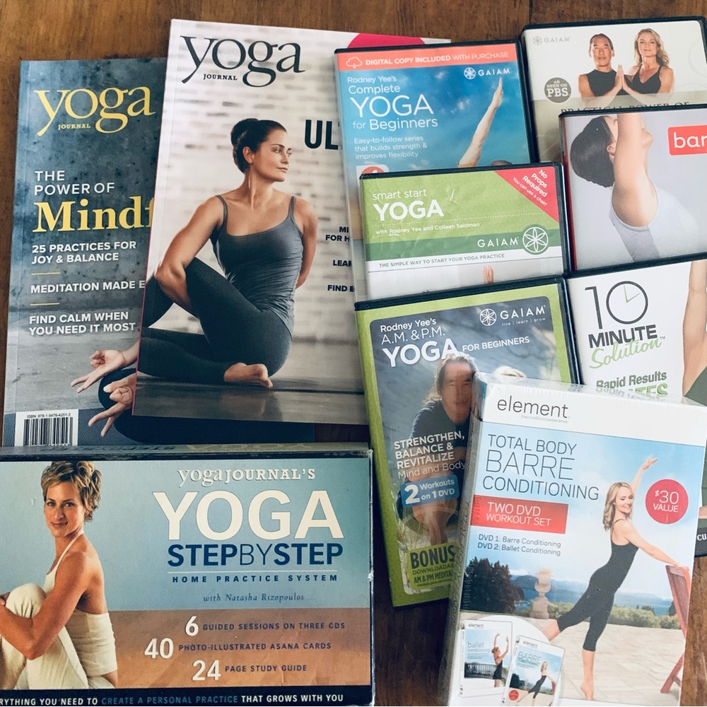 Yoga and Fitness DVD and Magazine Collection